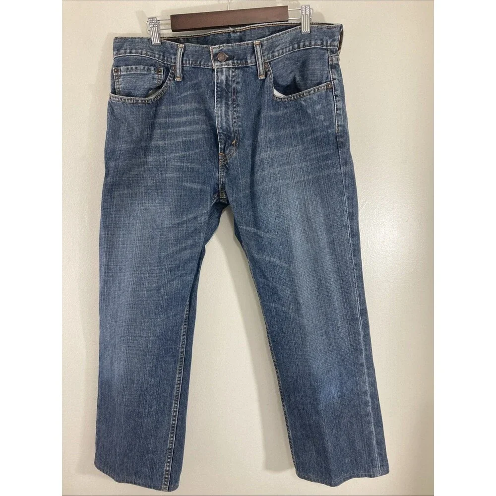 Levi's 559 Mens Jeans Size 36X30 Dark Wash Straight Cotton 5 Pocket Red Tag